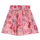 Girls Pink Logo Spiral Skirt, 1, hi-res