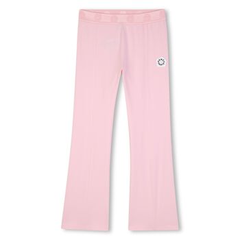 Girls Pink Logo Leggings