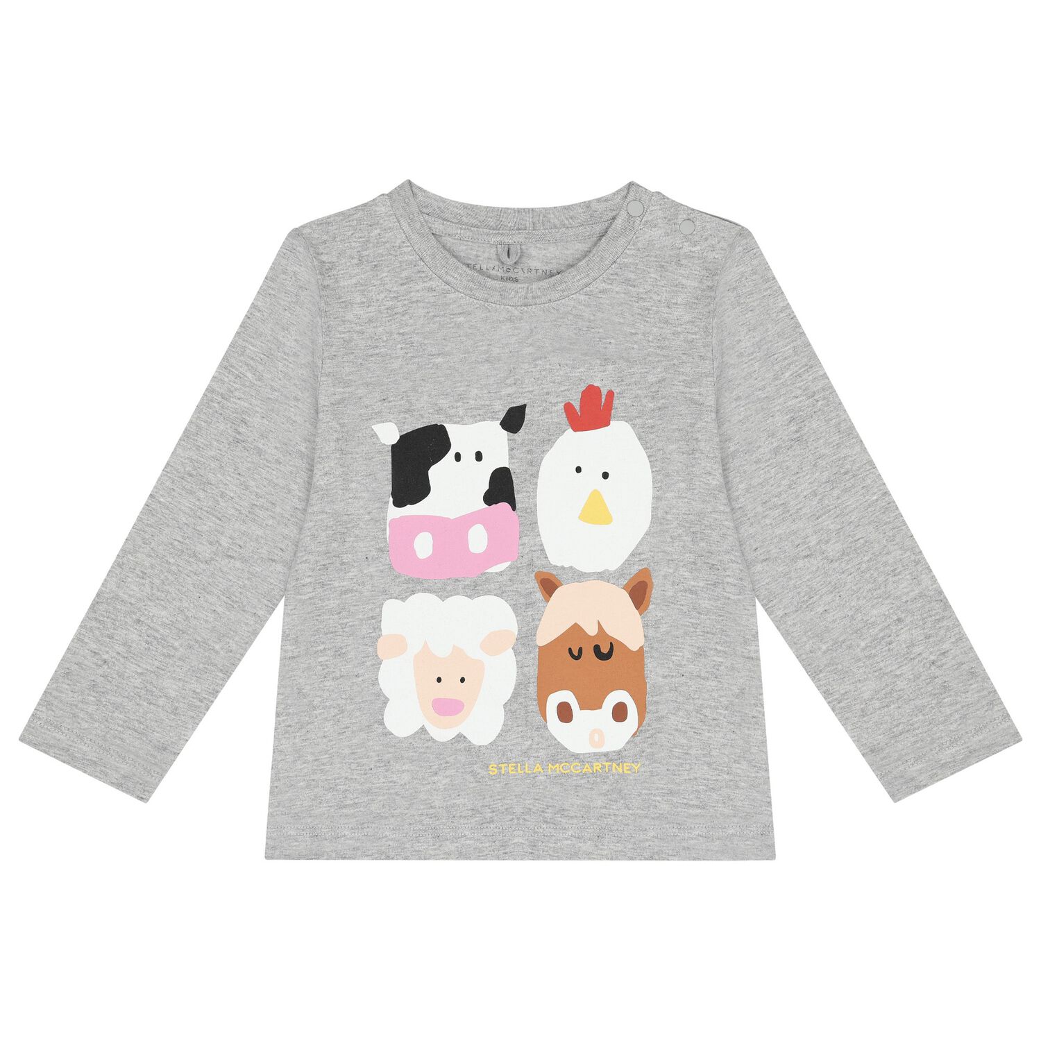 Younger Boys Grey Animals Long Sleeve Top, 1, hi-res image number null