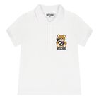 Younger Boys White Polo Shirt, 1, hi-res