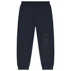 Boys Navy Blue Logo Joggers, 2, hi-res