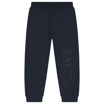 Boys Navy Blue Logo Joggers