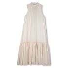 Girls Beige Logo Sleeveless Dress, 1, hi-res