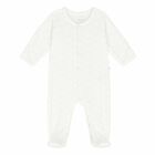 White Velour Babygrow, 3, hi-res