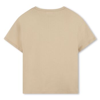 Girls Beige Logo T-Shirt