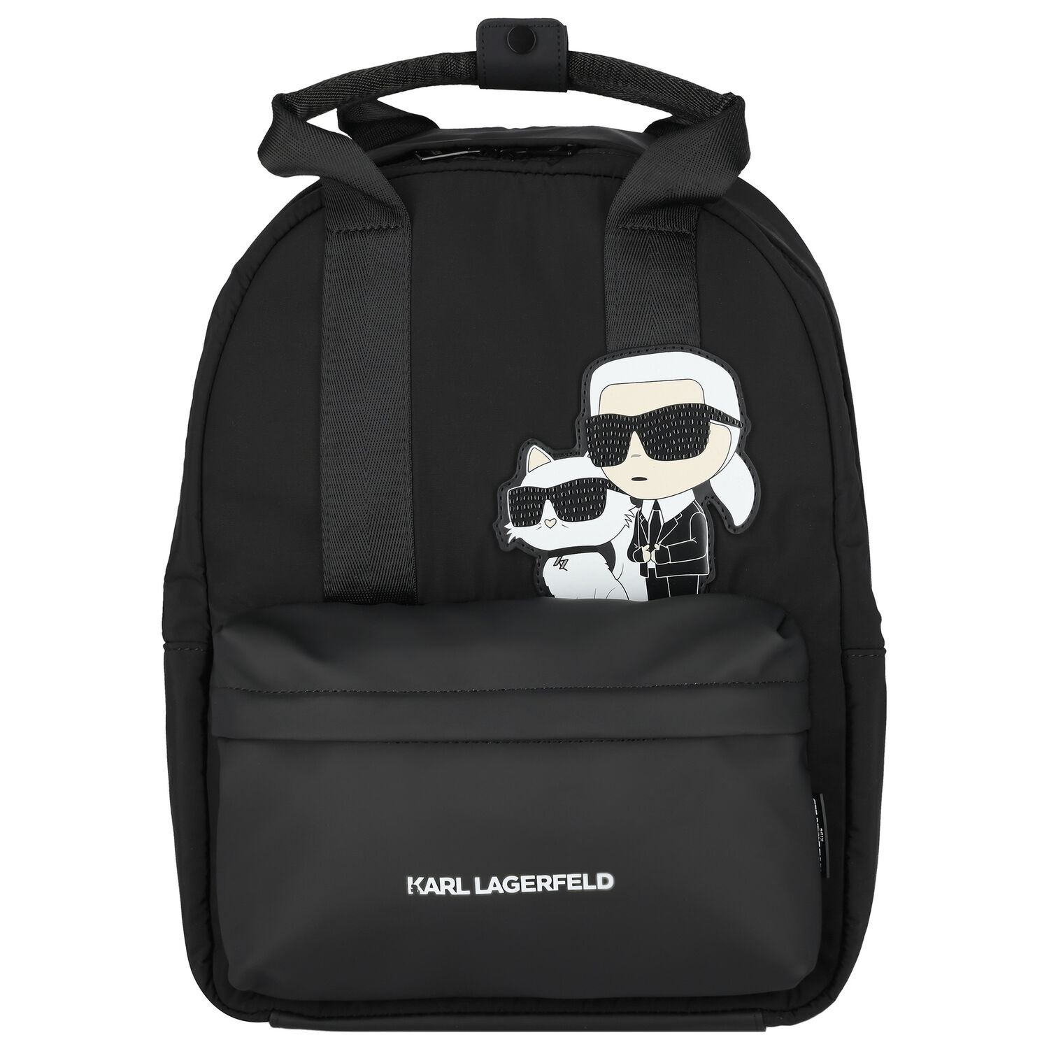 Girls Black Ikonik Logo Backpack, 1, hi-res image number null