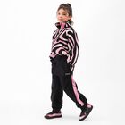 Girls Pink & Black Vortice Zip Up Top , 1, hi-res