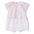 Baby Girls Pink & White Romper, 1, hi-res