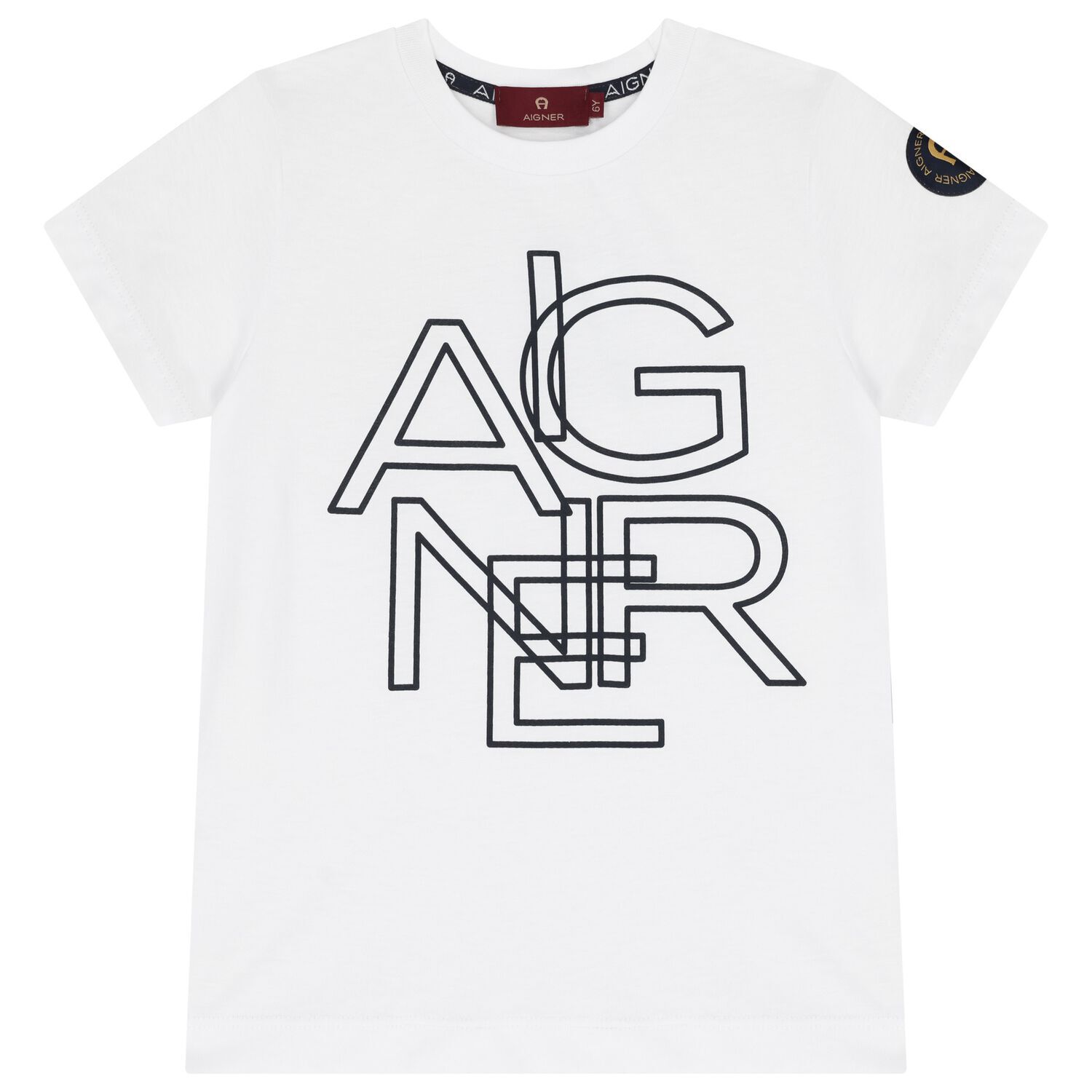 Boys White Logo T-Shirt, 1, hi-res image number null