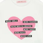 Girls White Printed Long Sleeve Top, 1, hi-res