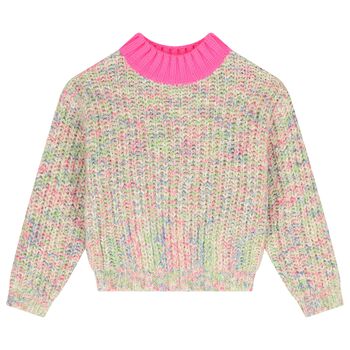 Girls Pink Knitted Sweatshirt