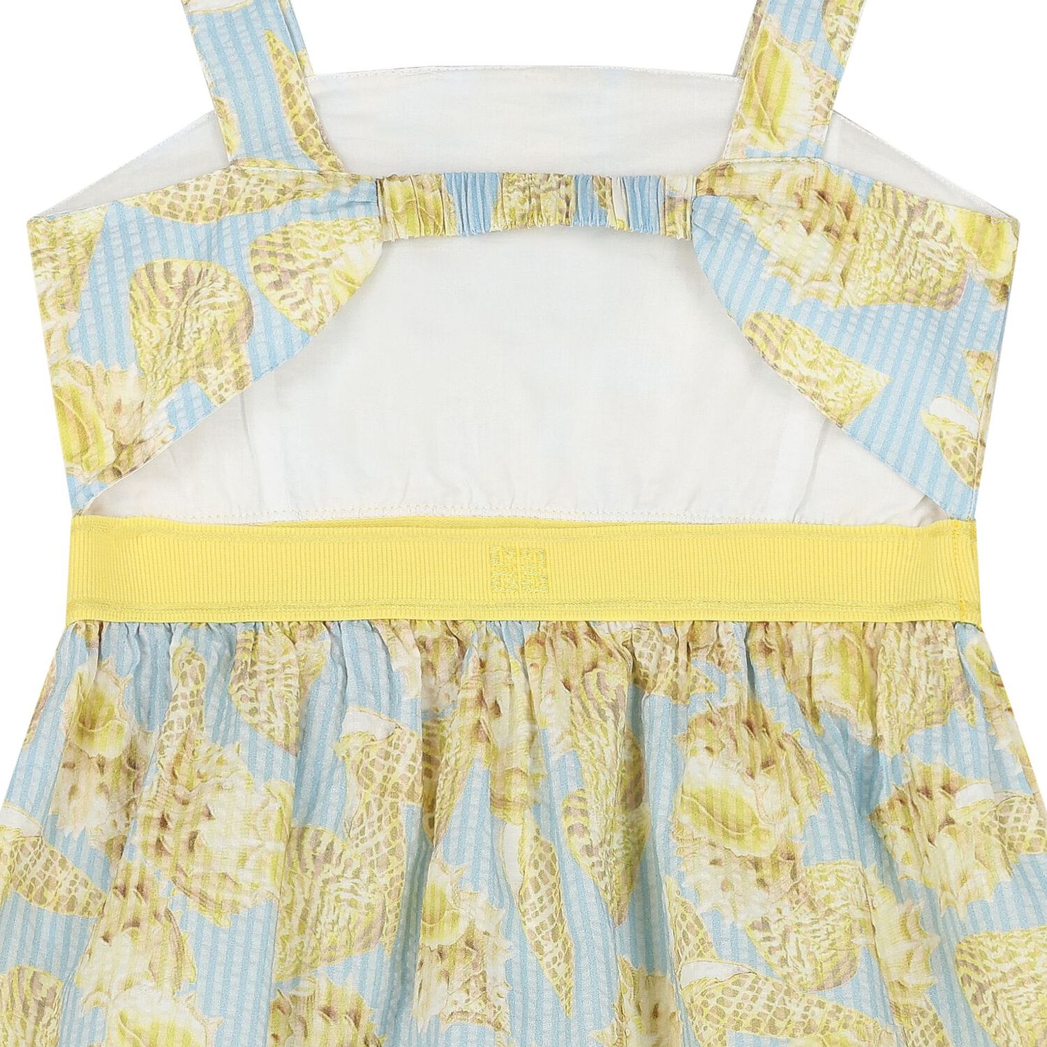 Girls Blue & Ivory Shell Dress, 1, hi-res