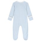 Baby Boys White & Blue Babygrows ( 2 Pack ), 2, hi-res
