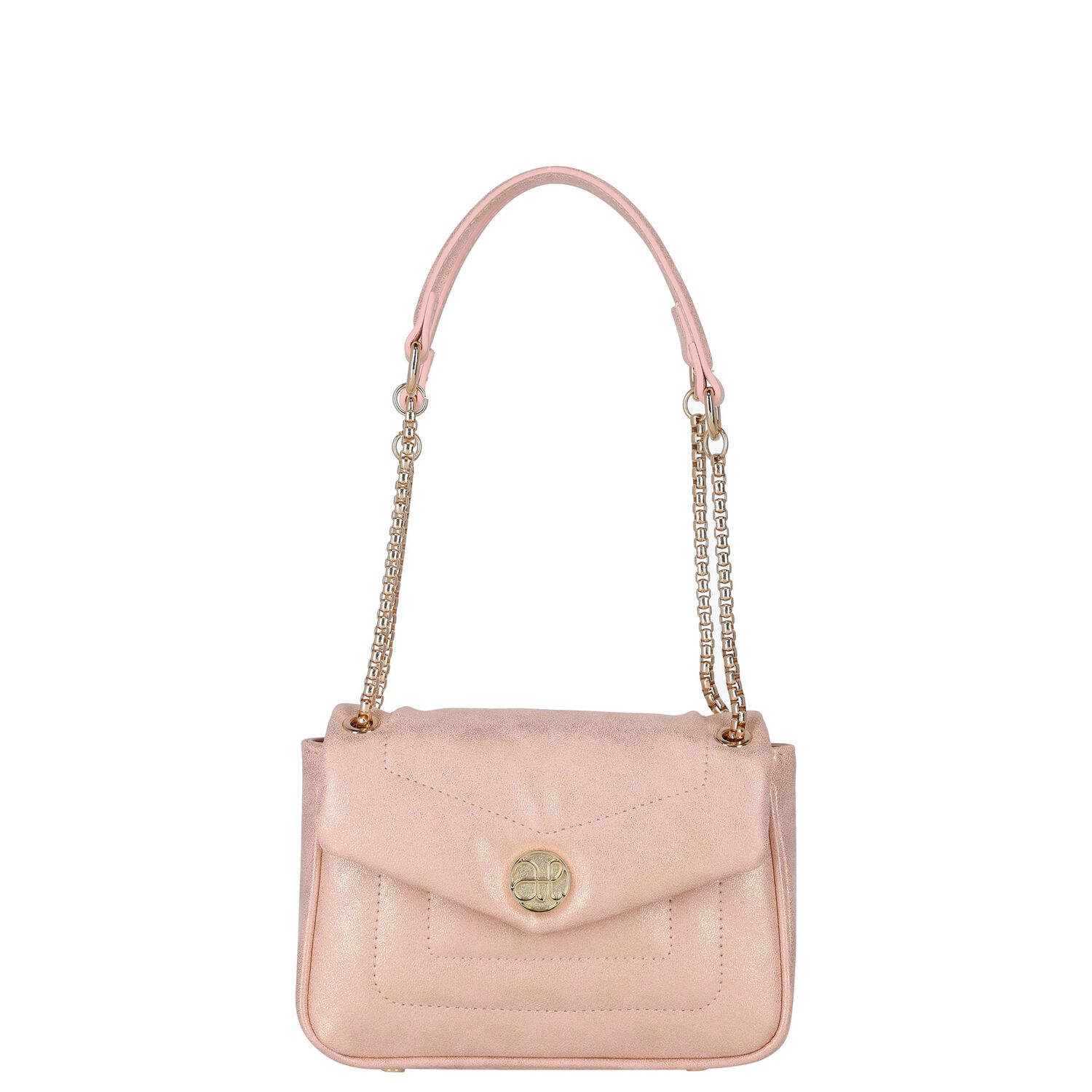 Girls Rose Gold Quilted Handbag, 2, hi-res image number null