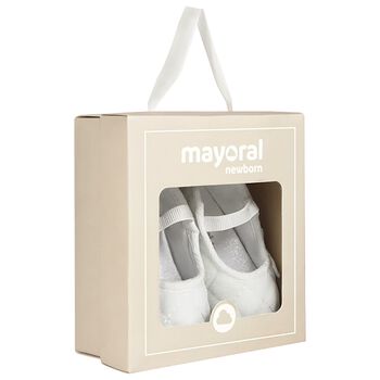 Baby Girls White Velvet Pre Walker Shoes