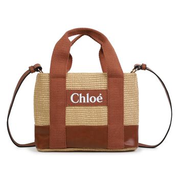 Girls Beige Logo HandBag