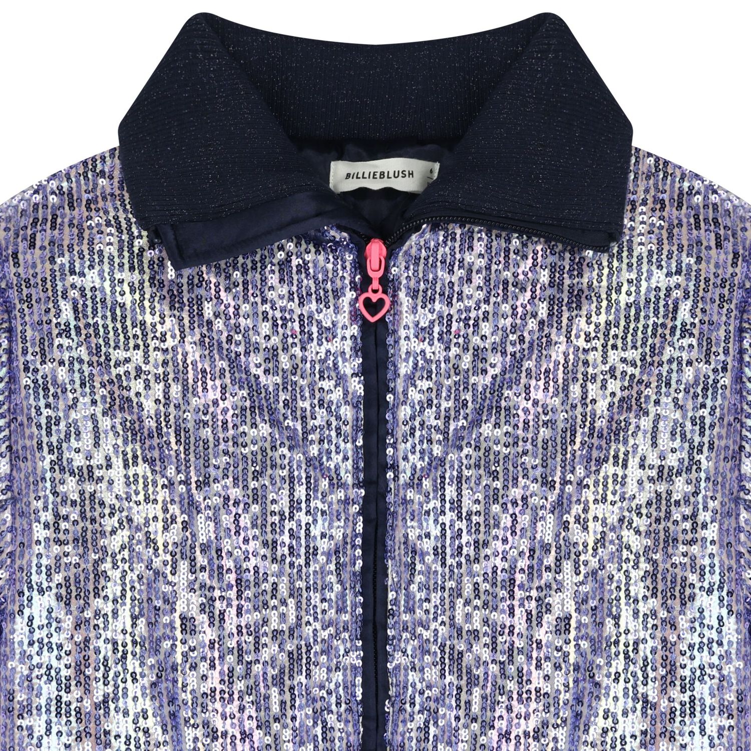 Girls Navy Blue Embellished Jacket, 1, hi-res