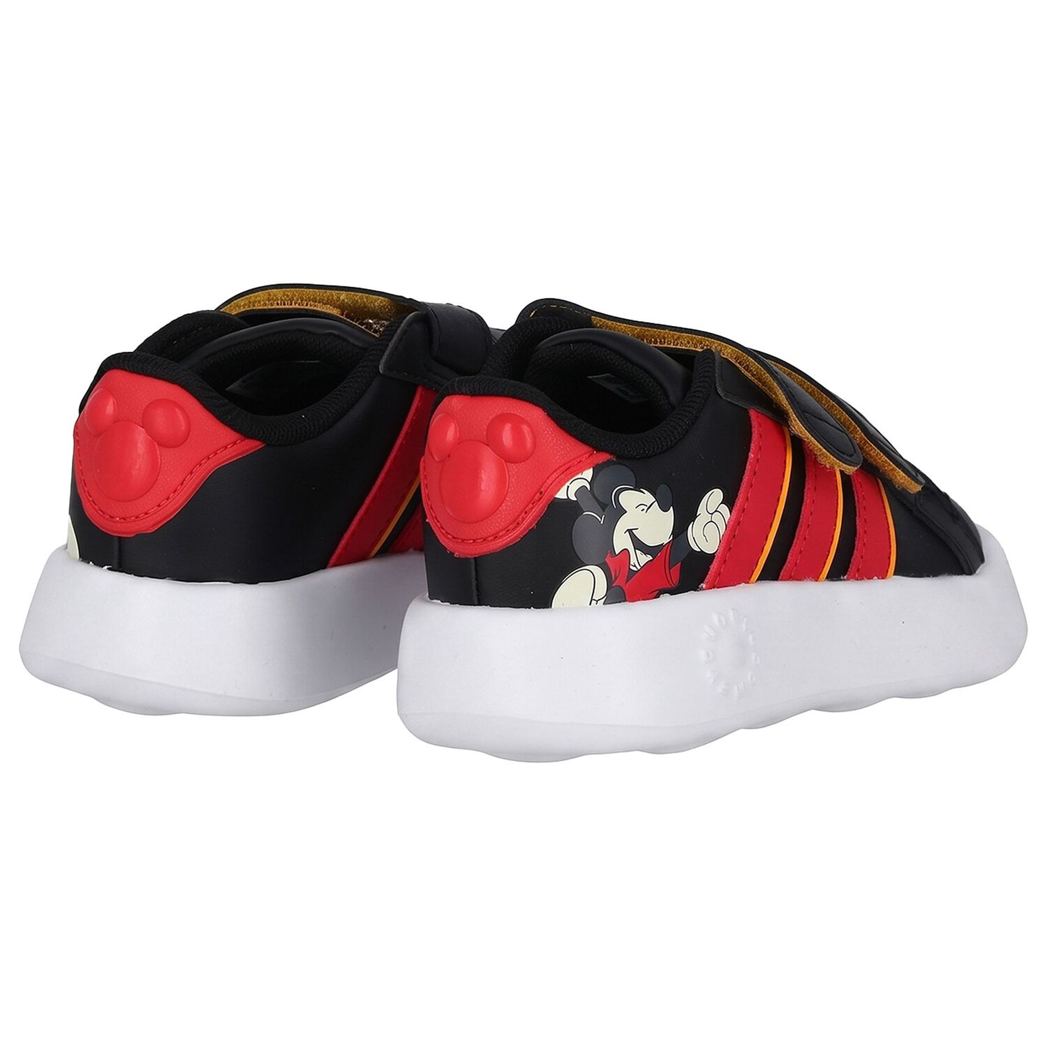Younger Boys Black & Red Mickey Mouse Disney Grand Court Trainers, 1, hi-res