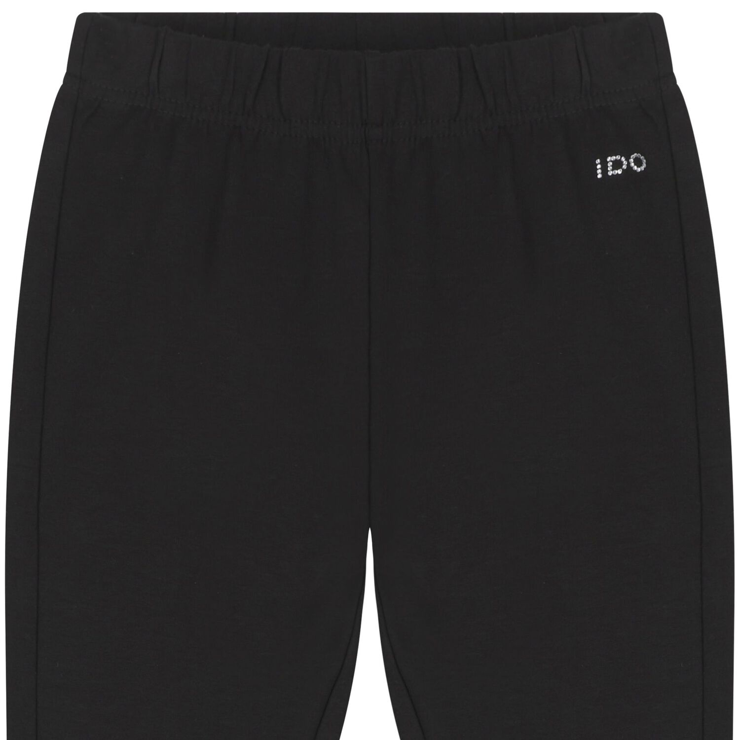 Girls Black Logo Flared Leggings, 1, hi-res