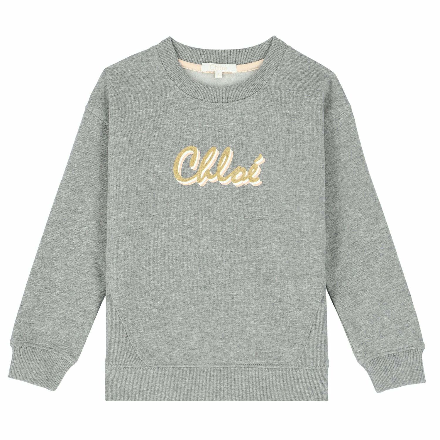Girls Grey Logo Sweatshirt, 1, hi-res image number null