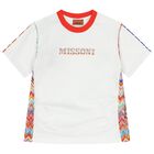 Girls White Logo T-Shirt, 1, hi-res