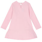 Girls Pink Teddy Bear Dress, 1, hi-res