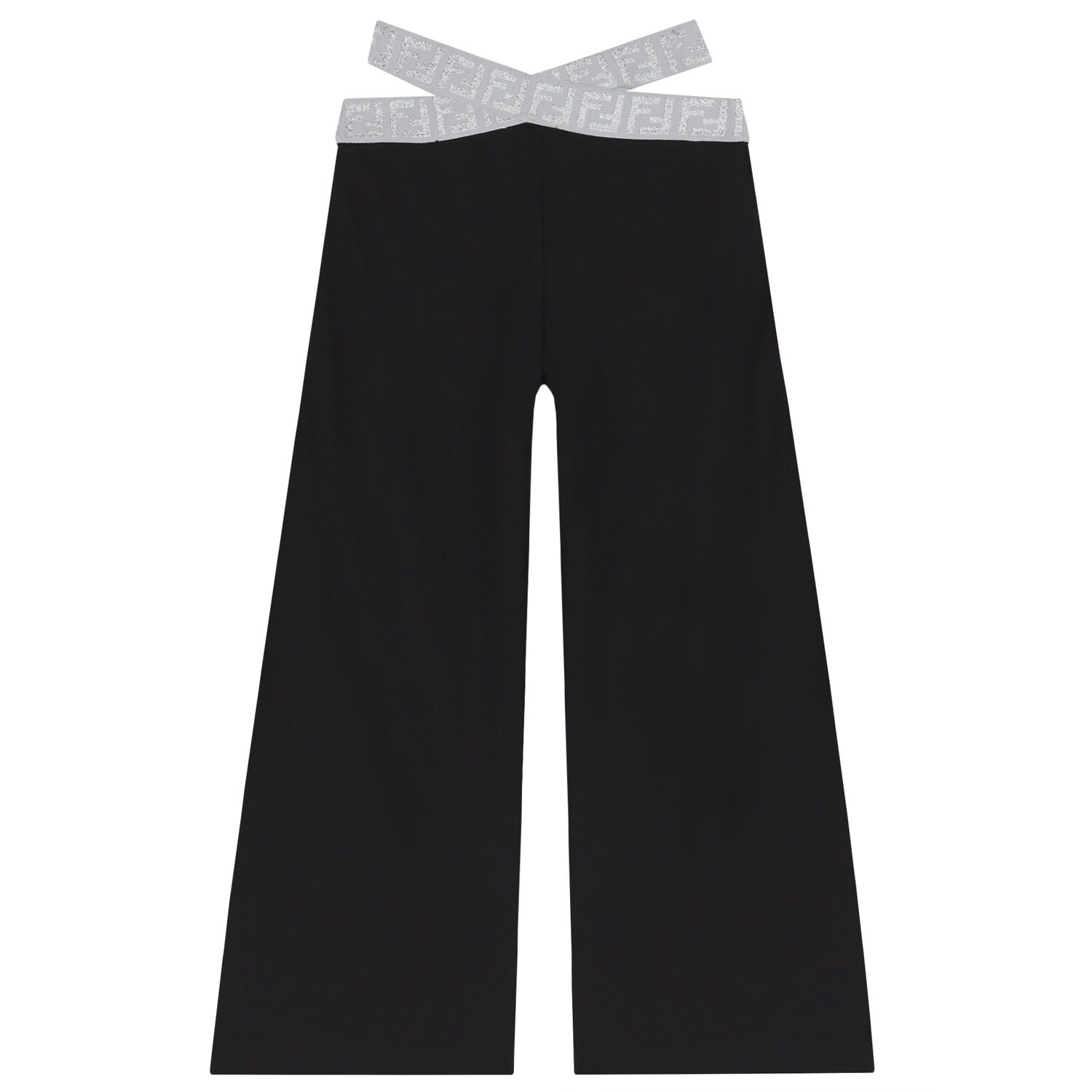 Girls Black & Grey Logo Trousers, 1, hi-res image number null