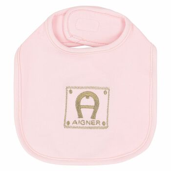 Pink & Gold Logo Baby Bib