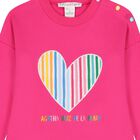 Girls Pink Heart Sweatshirt Dress Set, 1, hi-res
