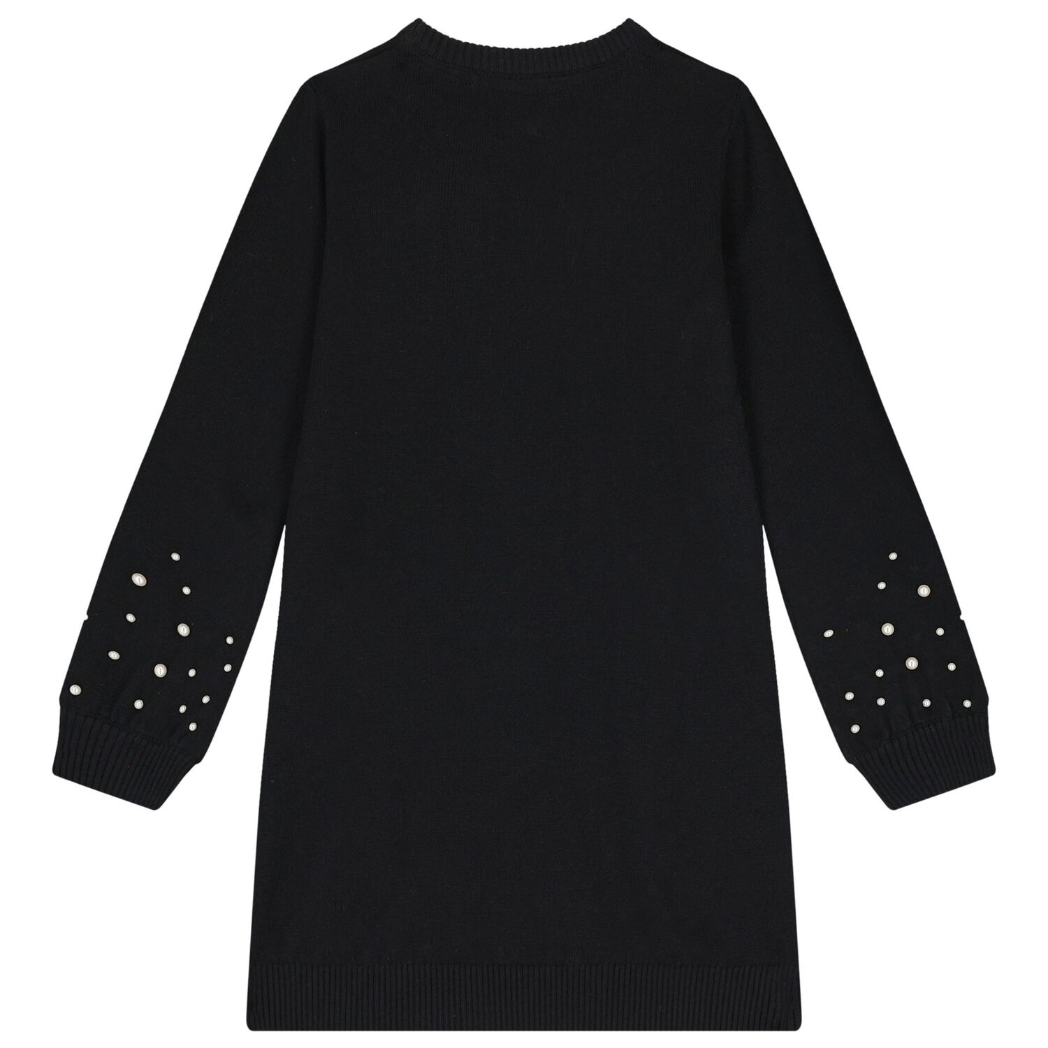 Girls Black Embellished Jumper Dress, 1, hi-res image number null