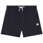 Navy Blue Logo Shorts, 1, hi-res