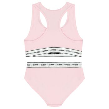Girls Pink Logo Bikini