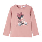 Girls Pink Sequin Long Sleeve Top, 2, hi-res