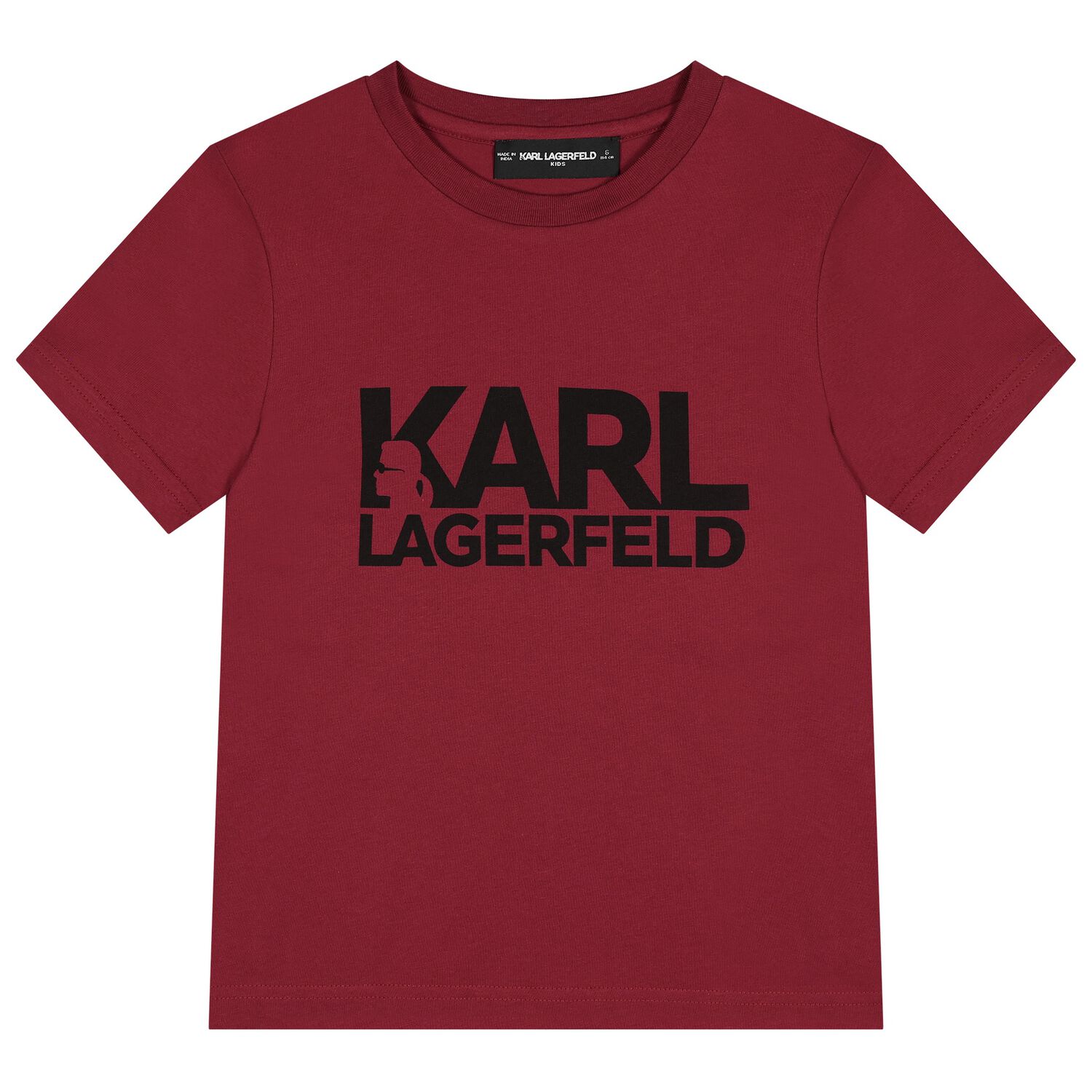 Boys Mini Me Burgundy Logo T-Shirt, 3, hi-res