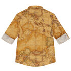 Boys Beige Geo Map Shirt, 1, hi-res
