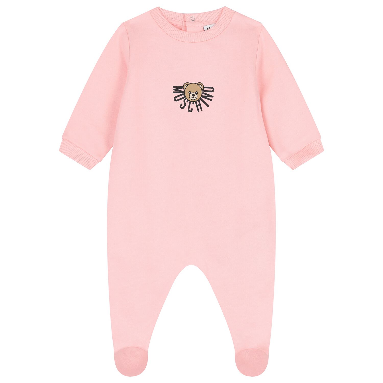 Baby Girls Pink Teddy Bear Logo Babygrow, 5, hi-res