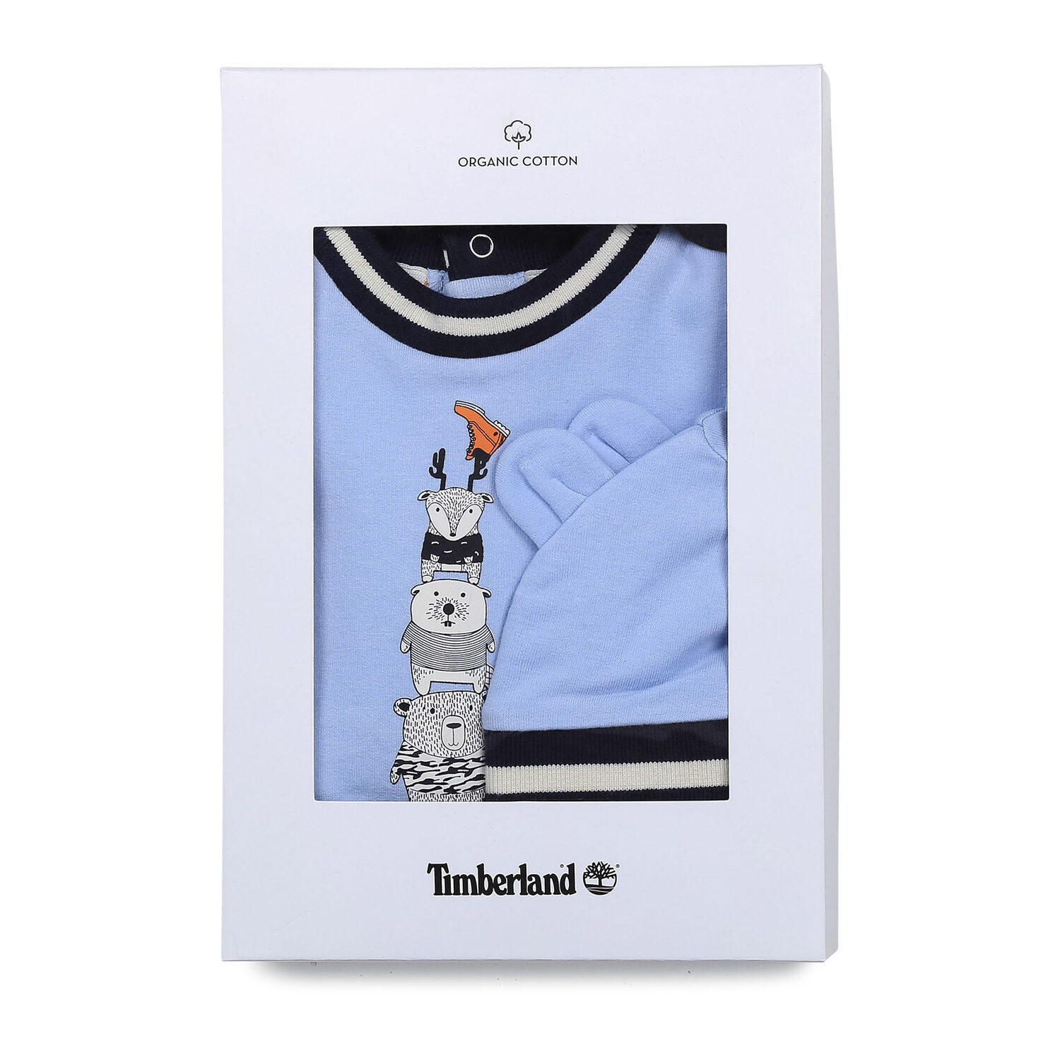 Baby Boys Blue Logo Romper Set, 1, hi-res