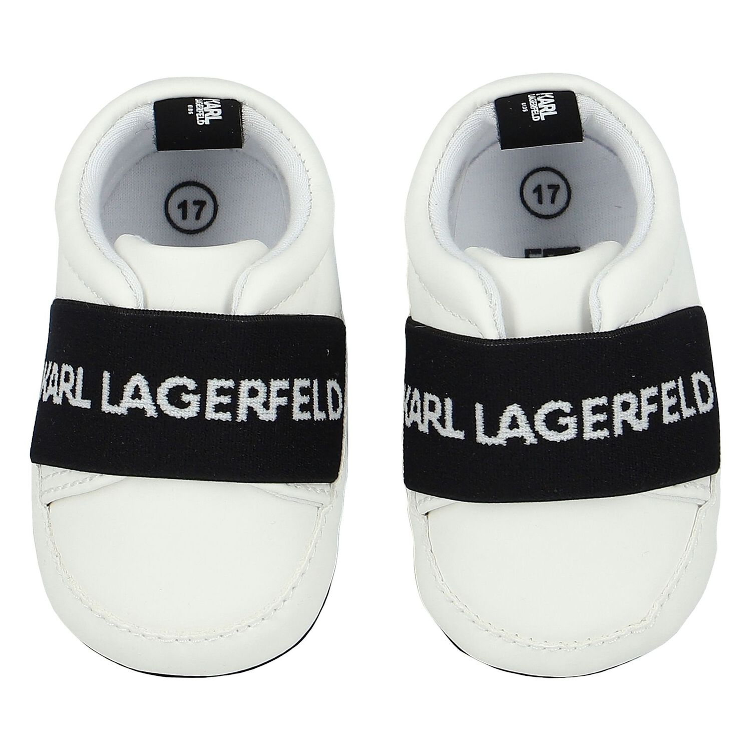 White Logo Baby Pre-Walker Shoes, 1, hi-res image number null
