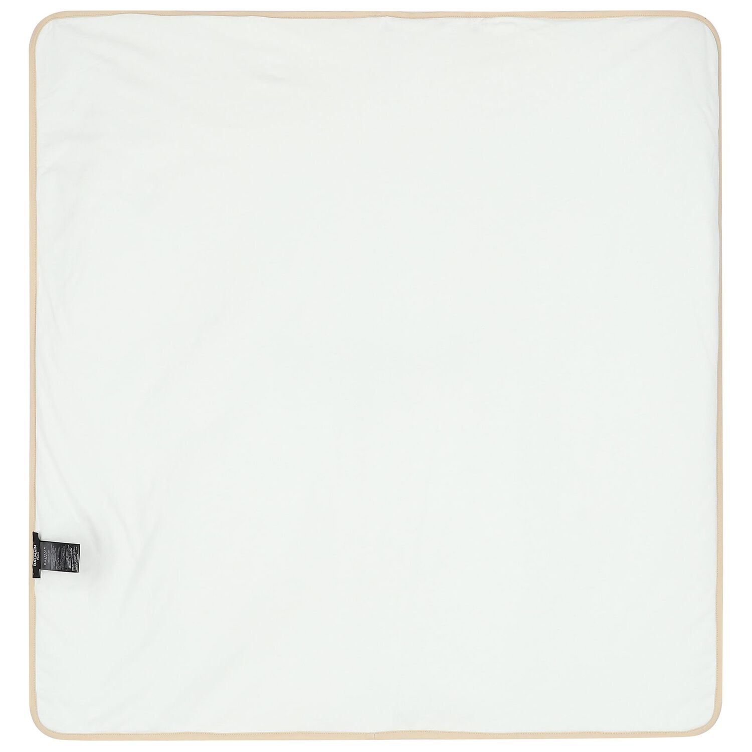 White & Beige Logo Baby Blanket, 1, hi-res
