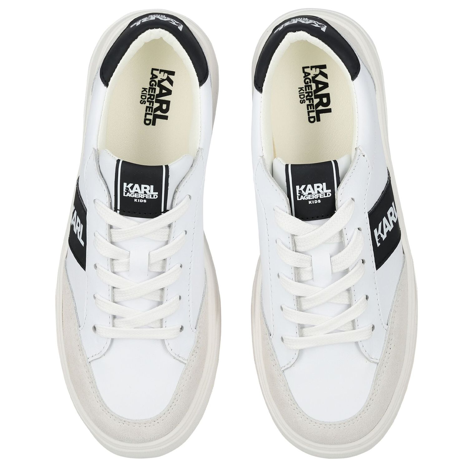 Boys White Logo Trainers, 1, hi-res image number null