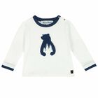 White Printed Long Sleeve Top, 1, hi-res