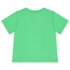 Younger Boys Green Cow T-Shirt, 1, hi-res