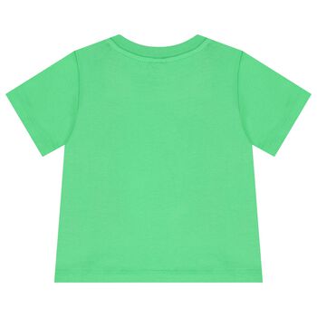 Younger Boys Green Cow T-Shirt