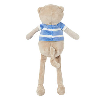 Baby Boys Beige & Blue Teddy Bear Toy