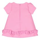 Baby Girls Pink Bow Dress , 1, hi-res