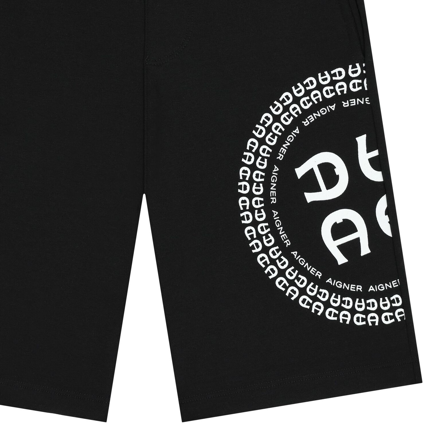 Boys Black Logo Shorts, 1, hi-res
