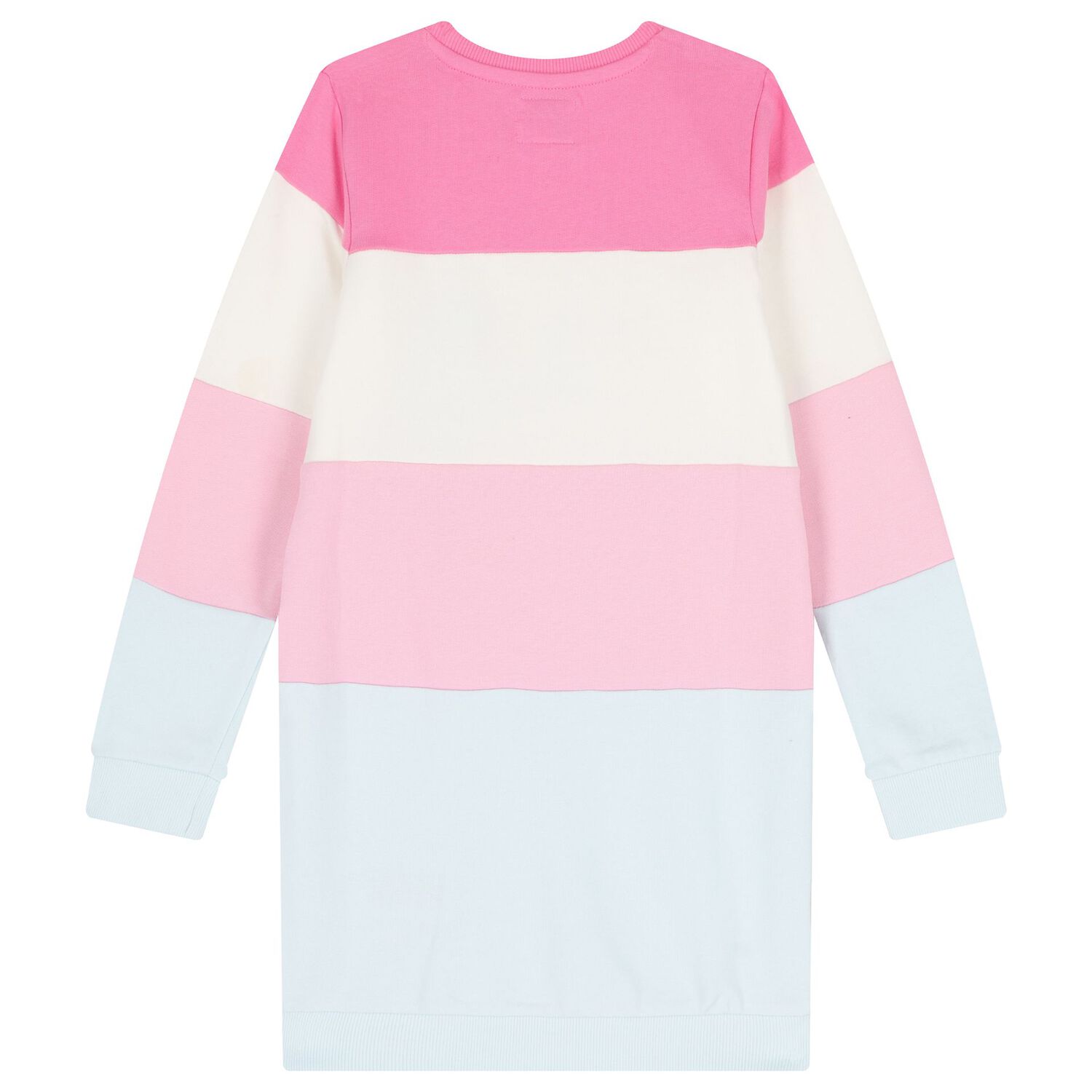 Girls Pink Logo Sweatshirt Dress, 1, hi-res image number null