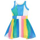Girls Multi-Coloured Chiffon Dress, 1, hi-res