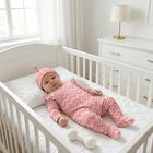 Baby Girls Pink Zig Zag Babygrow Gift Set, 1, hi-res