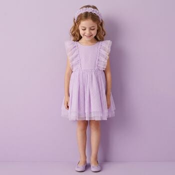 Younger Girls Lilac Tulle Dress Set